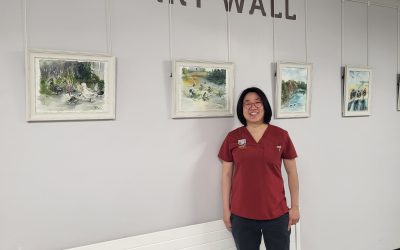 Animal Tales a series of paintings by Grace Chan opens on the Staff Art Wall
